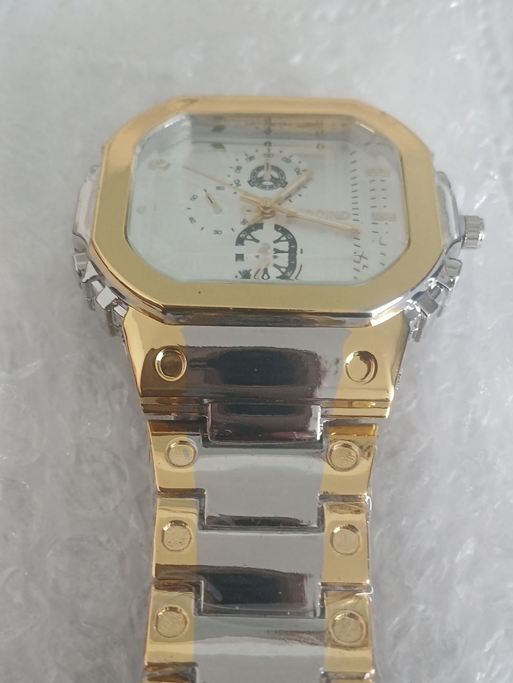 Men's Two-Tone Gold & Silver Stainless Steel Watch